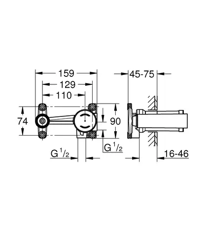 Grohe Non Rapido OHM Прихована частина для раковини (23571000)