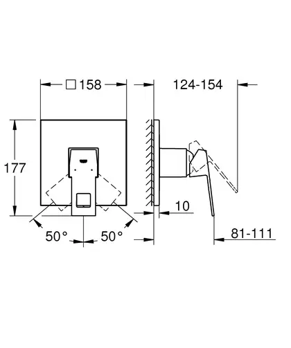 Grohe Eurocube Смеситель скрытого монтажа, хром (24061000)
