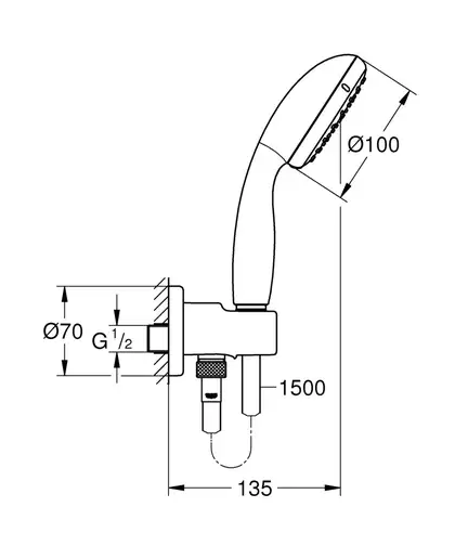 Grohe New Tempesta Classic Душовий набір, хром (26406001)