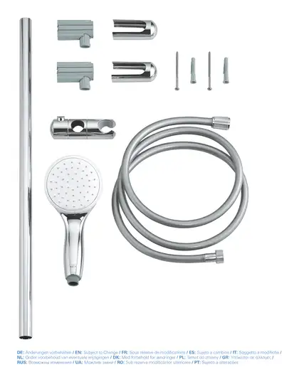 Душовий гарнітур зі штангою, 1 режим струменю Grohe New Tempesta Classic (27924001)
