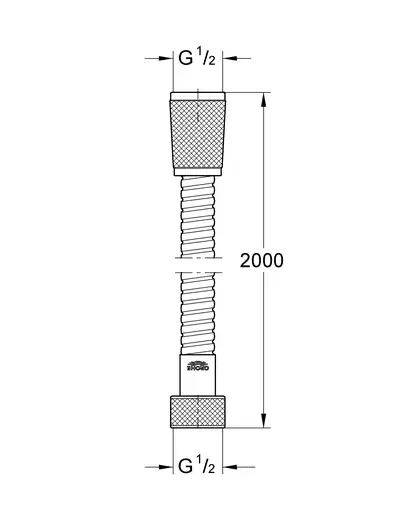 Душовий шланг 2000 Grohe Relexaflex Metal (28140000)