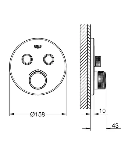 Grohe Grohtherm SmartControl Термостат на 2 потребителя, хром (29119000)