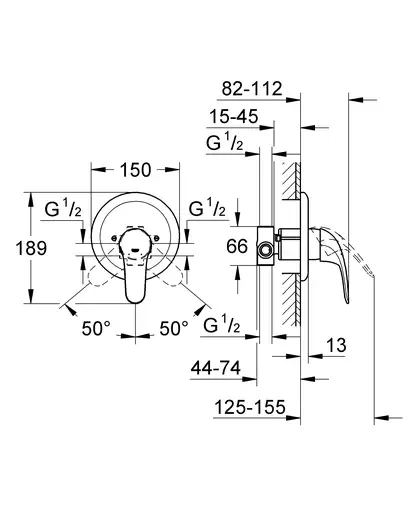 Grohe Euroeco New Змішувач для душу, хром (32742000)