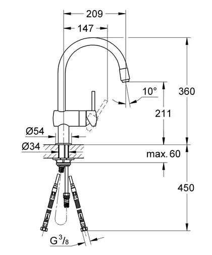 Grohe Minta Змішувач для кухні, хром (32918000)