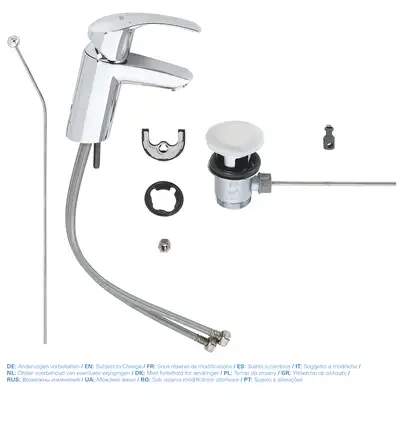 Змішувач для раковини S-розміру Grohe Eurosmart (33265002)