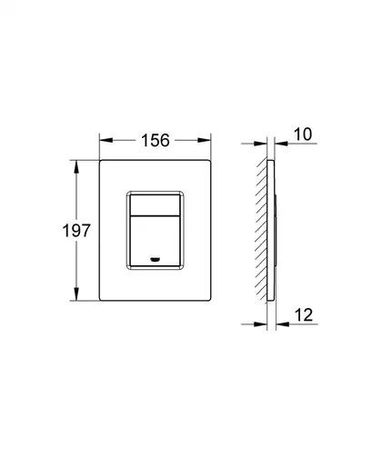 Комплект Grohe Set Унітаз QUADRO-0301-T3 + Інсталяція 38536001 + панель 38732000 (38536001QUADRO030 (38536001QUADRO0301T3)