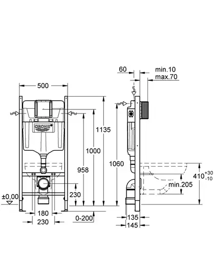 Grohe Rapid SL Інсталяція для унітазу (38840000)