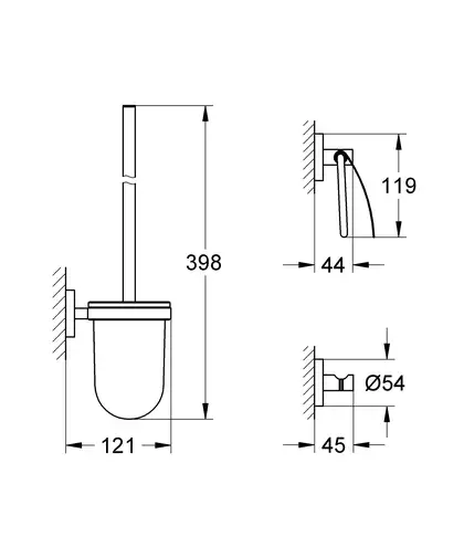 Набір аксесуарів 3 в 1 Grohe Essentials New (40407001)