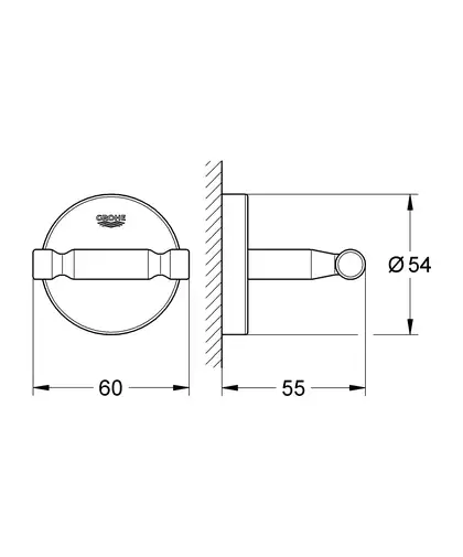 Гачок для халата Grohe Bau Cosmopolitan Neutral (40461001)