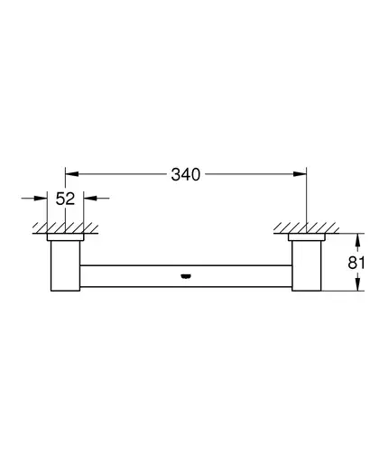Поручень для ванної Grohe Essentials Cube New (40514001) Поручень для ванної Grohe Essentials Cube New (40514001)