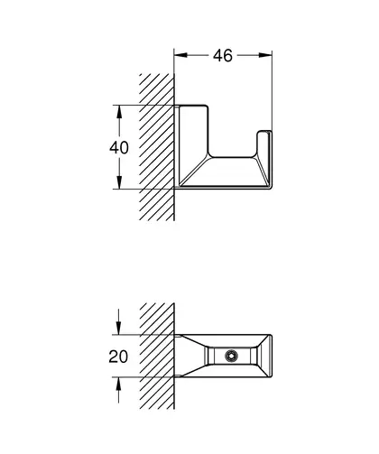 Гачок для халата Grohe Selection Cube (40782000)