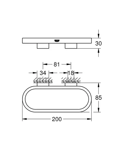 Тримач для рушників Grohe Selection (41035000)