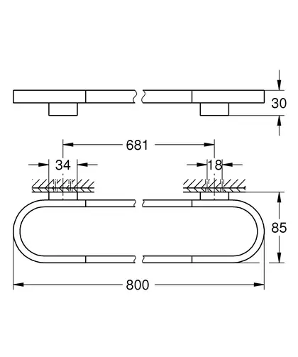 Тримач для рушників Grohe Selection (41058000)