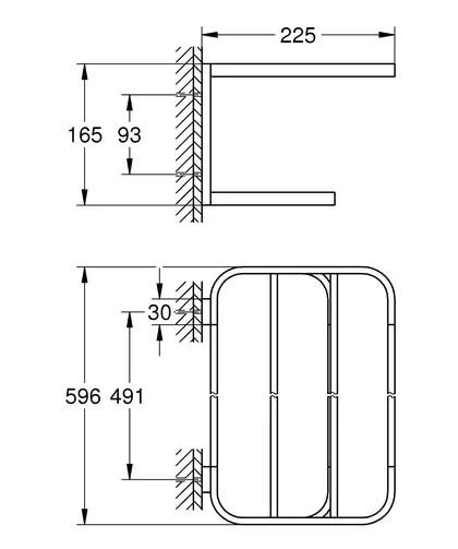 Полиця для рушників у ванну Grohe Selection (41066000)