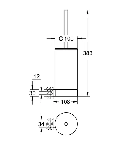 Йорж для унітазу Grohe Selection (41076000)