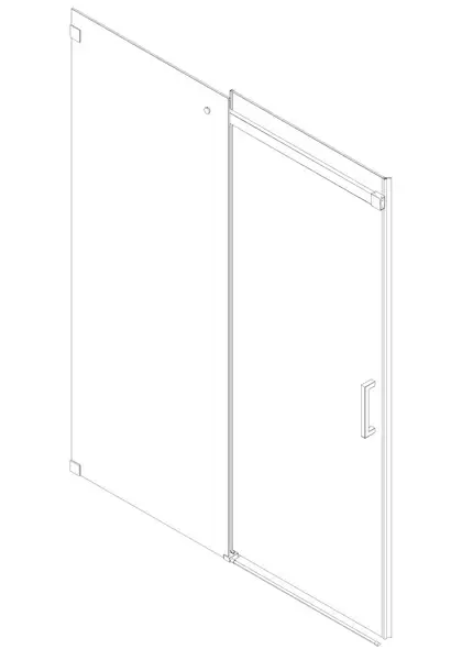 Koer SR SD02-140x200 Двері в нішу, прозоре скло, хром (KR5383) Koer SR SD02-140x200 Двері в нішу, прозоре скло, хром (KR5383)