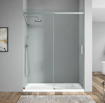Koer SR SD02-140x200 Двері в нішу, прозоре скло, хром (KR5383) Koer SR SD02-140x200 Двері в нішу, прозоре скло, хром (KR5383)