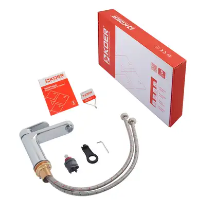 Koer KB-10030-01 Змішувач для умивальника, хром (KR5424)