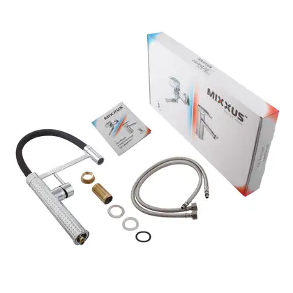 MIXXUS PREMIUM Oliwer 017 Змішувач для кухні, чорний (MI6965)