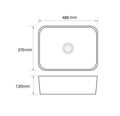 Mixxus Premium QUADRO-0103 Раковина накладна, біла (MP6514)