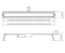 KOER FD35-70x900 Душовий трап, нержавіюча сталь (AC0625)