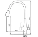 Koer KI-72024-07 Змішувач для кухні, сталь (KR5013)