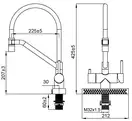 KOER KB-74027-07 Змішувач для кухні, чорний (KR5203)