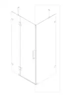 KOER SR SW04 Бічна стінка для душу, прозоре скло, хром (KR5389)