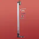 KOER SR SW04 Бічна стінка для душу, прозоре скло, хром (KR5389)