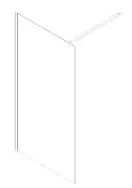 Душова перегородка Koer SR SP01-100x200-TR-01 Walk-In прозоре скло Easy Clean 8мм, хром (KR5393)