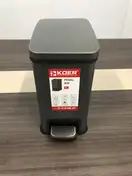 Відро для сміття з плавним закриттям прямокутне Koer TC-010108-07 8 л колір графіт (KR5591)