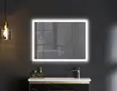 Дзеркало Mixxus FLAT MR04-100x60 з Led Touch, Anti-fog, димером, регулятором яскравості, годинником (MI6008)