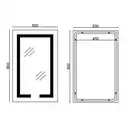 Дзеркало Mixxus HARD MR06-50x80 з Led Touch, Anti-fog, димером, регулятором яскравості, годинником (MI6011)