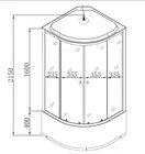 Бокс душовий з гідромасажем Mixxus STRONG SBH01-90x90x215-GR SATIN з високим піддоном (MI6889)
