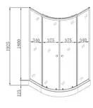 Mixxus PLAIN SCT02 Душова кабіна, 90x90, сіре скло (MI6898)