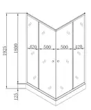 Душова кабіна з низьким піддоном Mixxus CUBIC SCT01-100x100x195-FB CHROME матове скло 4мм (MI6904)