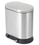 Відро для сміття з плавним закриттям овальне Mixxus Premium Strong-TC0105 SS Color 5л колір наржаві (MI7080)