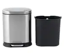 Відро для сміття з плавним закриттям овальне Mixxus Premium Strong-TC0105 SS Color 5л колір наржаві (MI7080)