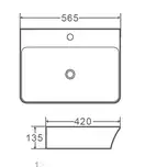 MIXXUS PREMIUM Bevel-0202 Умивальник накладний, білий (MP6481)
