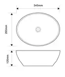 MIXXUS PREMIUM ELLIPSE-0107 Раковина накладна, біла (MP6525)