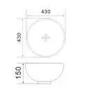MIXXUS PREMIUM ELLIPSE-0205 Раковина накладна, біла (MP6530)