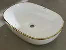 MIXXUS PREMIUM ELLIPSE-0105 EDGE GOLD Раковина, золото (MP6564)