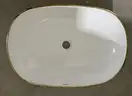 MIXXUS PREMIUM ELLIPSE-0105 EDGE GOLD Раковина, золото (MP6564)
