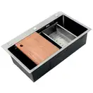 Мийка Zerix ZH6845-SET-05 NANO-BLACK, графіт (ZM5579)
