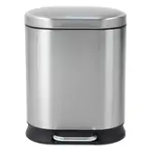 Відро для сміття з плавним закриттям овальне Mixxus Premium Strong-TC0105 SS Color 5л колір наржаві (MI7080)