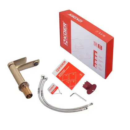 KOER KB-10028-12 Змішувач для умивальника, хром (KR5291)