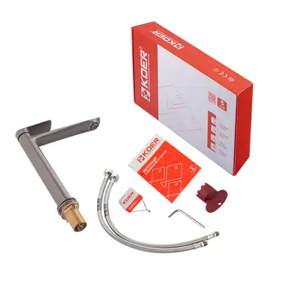 KOER KB-11028-07 Змішувач для умивальника високий, хром (KR5296)