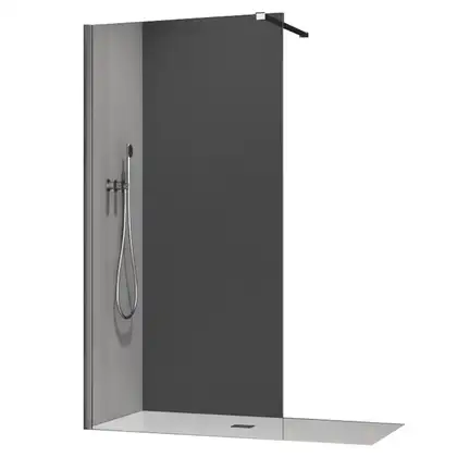 Душова перегородка Koer SR SP01-100x200-TR-01 Walk-In прозоре скло Easy Clean 8мм, хром (KR5393)