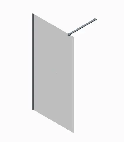 Душова перегородка Koer SR SP01-100x200-TR-01 Walk-In прозоре скло Easy Clean 8мм, хром (KR5393)
