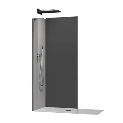 KOER SR SP02-100x200-TR-07 Душова перегородка, графіт (KR5397)